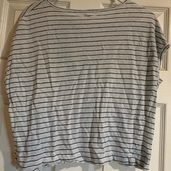Madewell BW Striped Cap Sleeves Linen Top - Picture 5 of 5